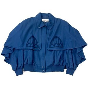 Christian Dior wool jacket with removable cape